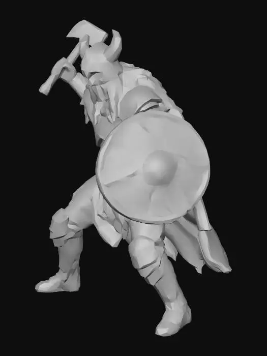 3D model for Bloodbound Horned Warlord