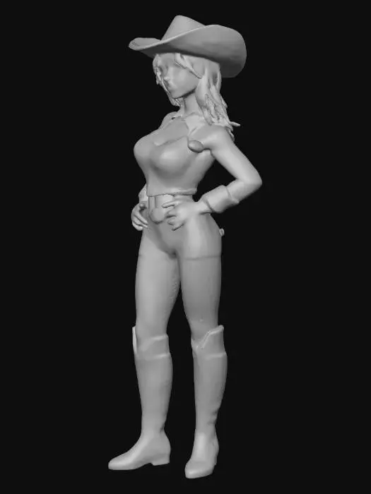 3D model for sexy cowgirl
