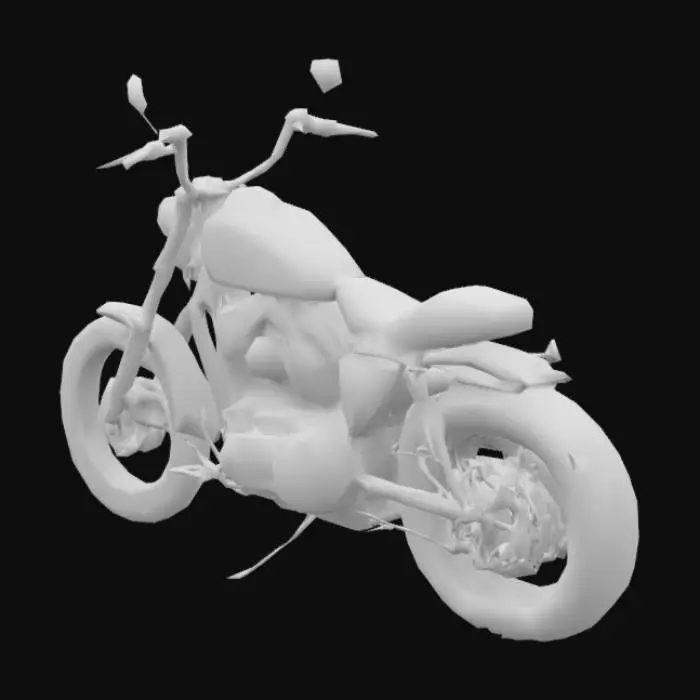 3D model for Harley Davidson motorbike without wheels