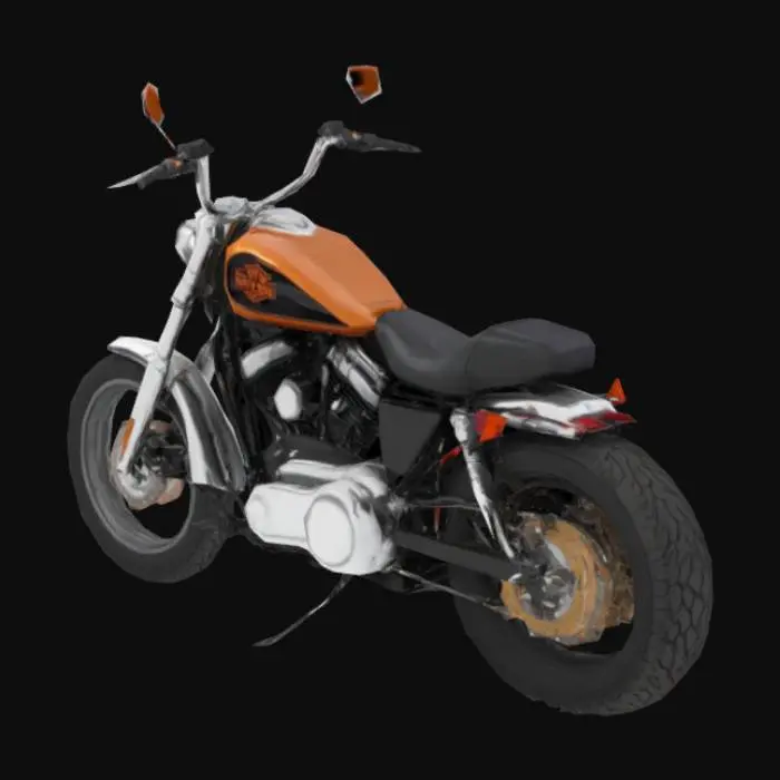 3D model for Harley Davidson motorbike without wheels