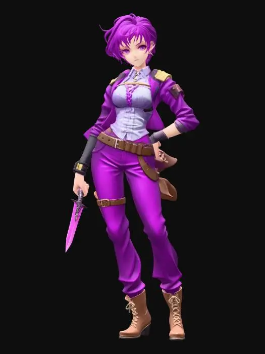 3D model for Violet Dagger