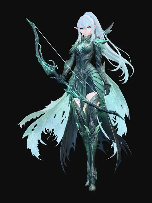 3D model for Emerald Arc Archer
