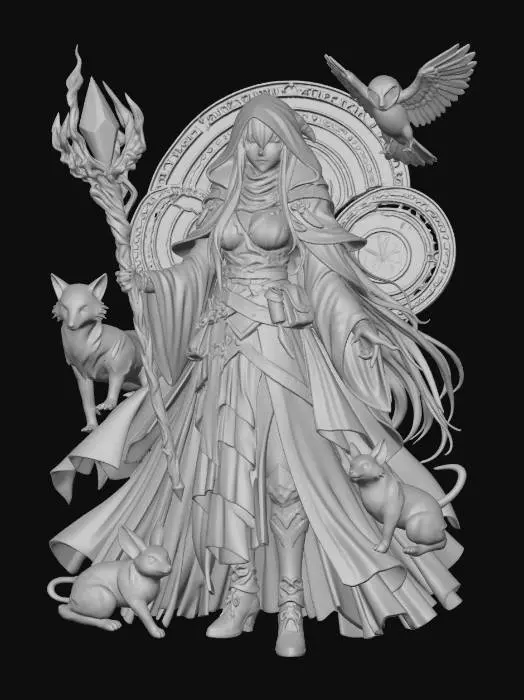 3D model for Moonlit Arcane Sorceress