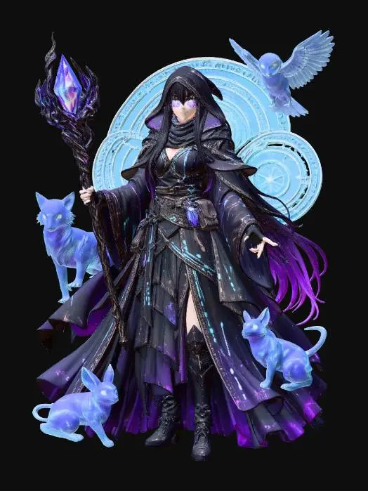 3D model for Moonlit Arcane Sorceress