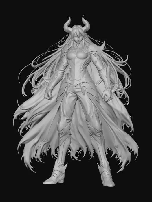 3D model for Infernal Horned Warlord