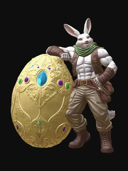 3D model for Golden Egg Guardian, #EasterEgg2026#