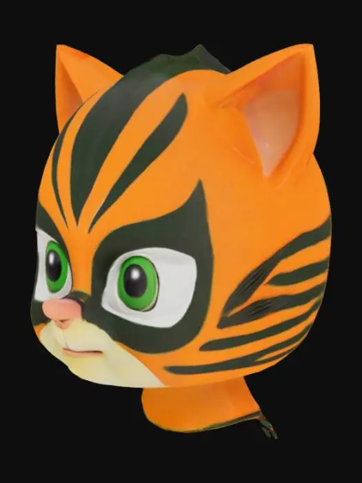 3D model for Tiger Hero Kid
