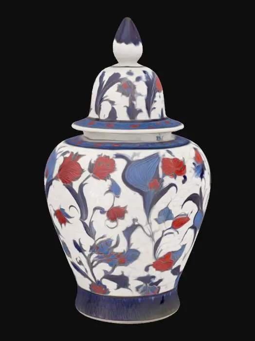 3D model for Floral Ceramic Jar
