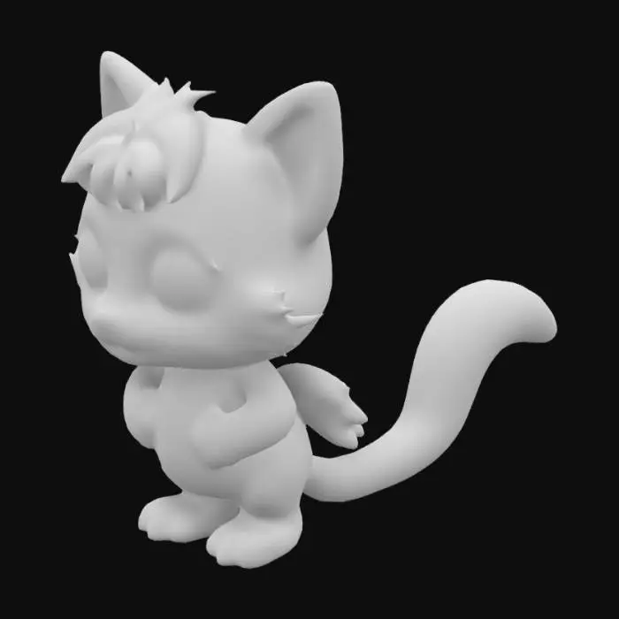 3D model for Rainbow Kitten