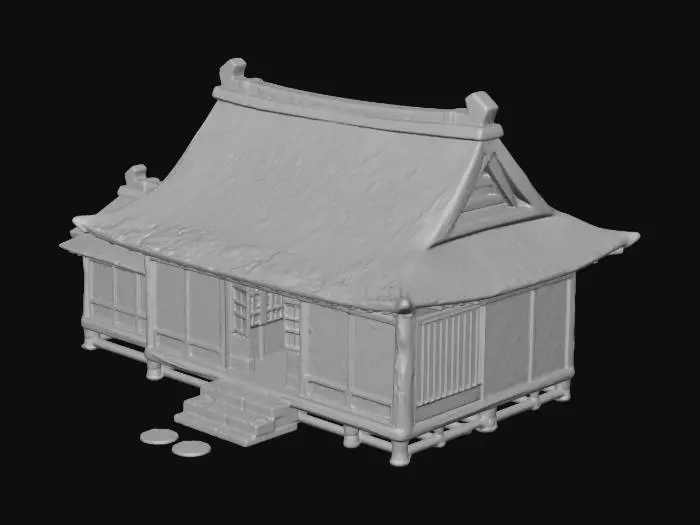 3D model for Traditional Japanese Thatched House