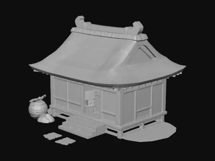 3D model for Mini Thatched House