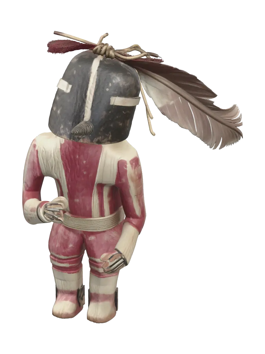 Low-Poly Kachina - Maya 3D model, vytvořený pomocí AI