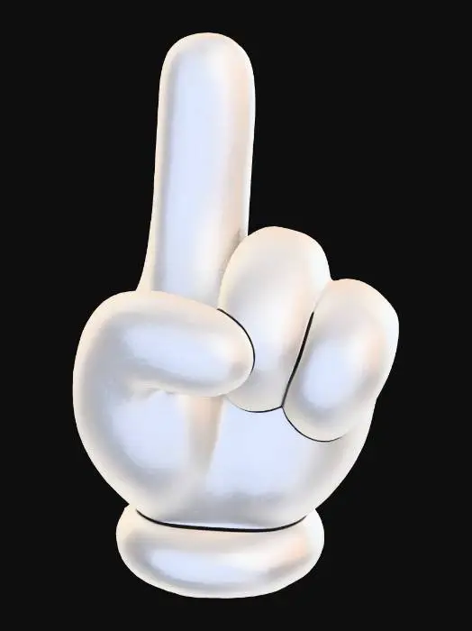 3D model for Number One Gesture