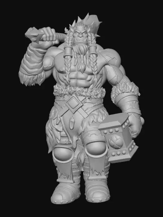 3D model for Frosthammer Orc Warlord