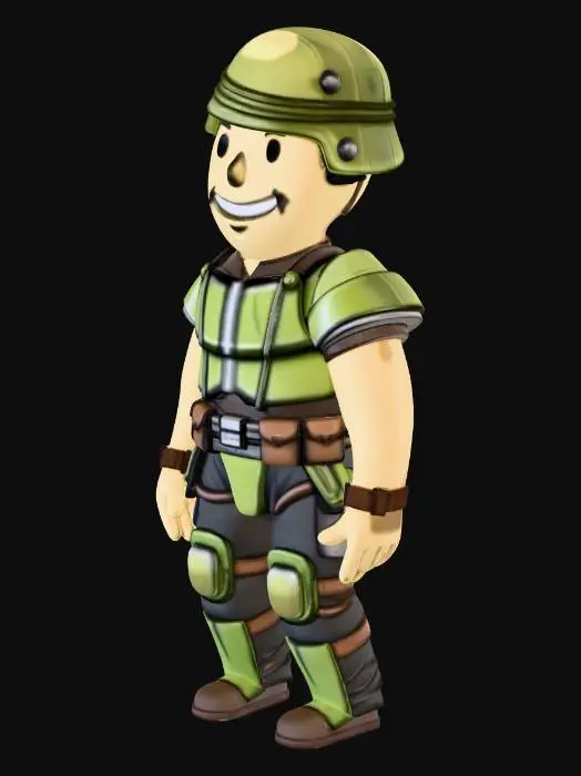 3D model for Vault Soldier