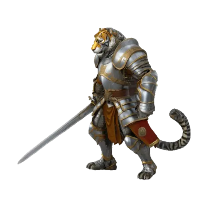 Tiger King of Valor 3D-model, gegenereerd door AI