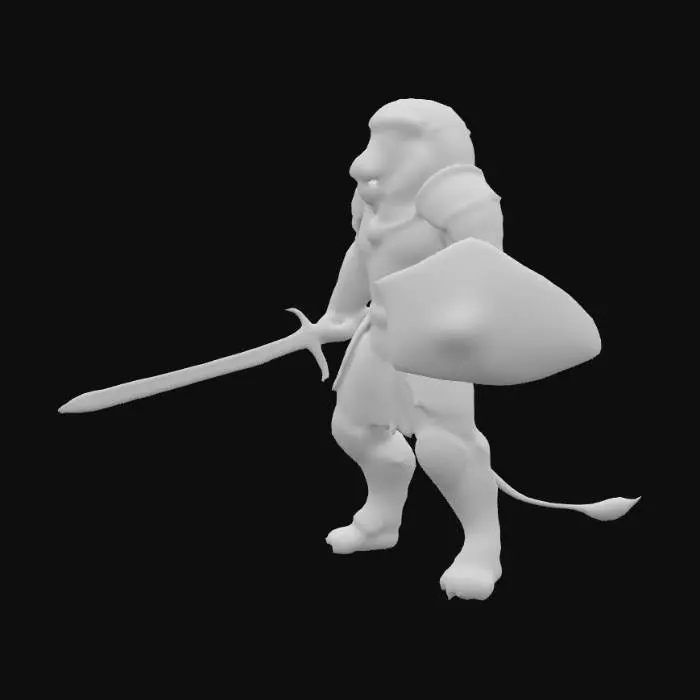 3D model for Lionheart Guardian, #PBR#
