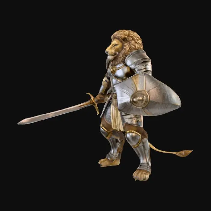 3D model for Lionheart Guardian, #PBR#
