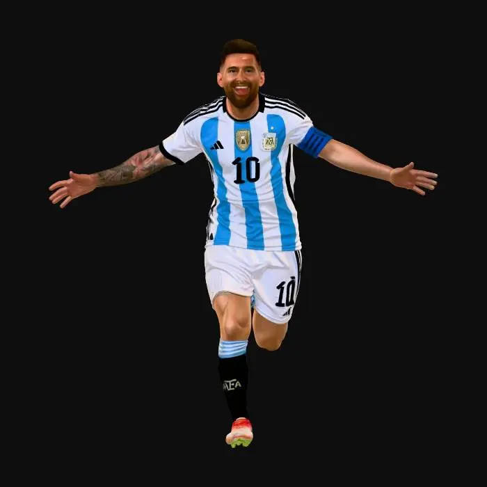 3D model for Messi Celebrates