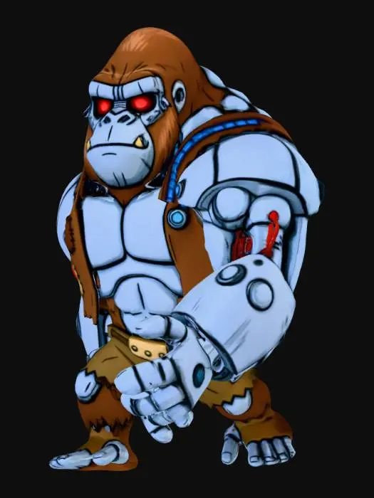3D model for Cyber Gorilla Warrior