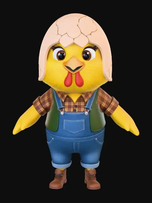 3D model for Eggshell Chick Farmer