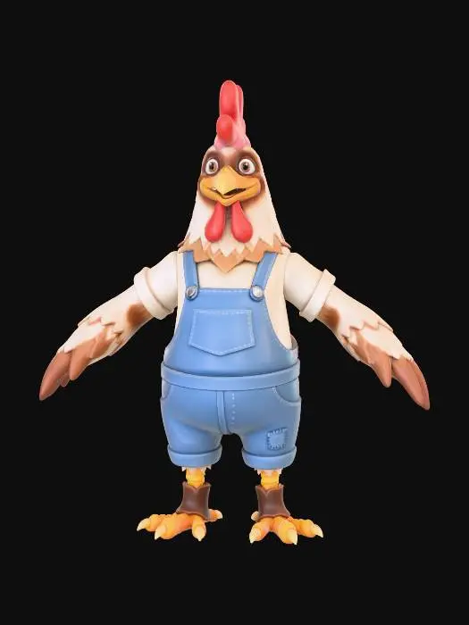 3D model for Chicken Farmer Chic