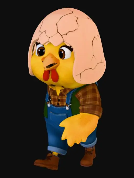 3D model for Eggshell Chick Farmer