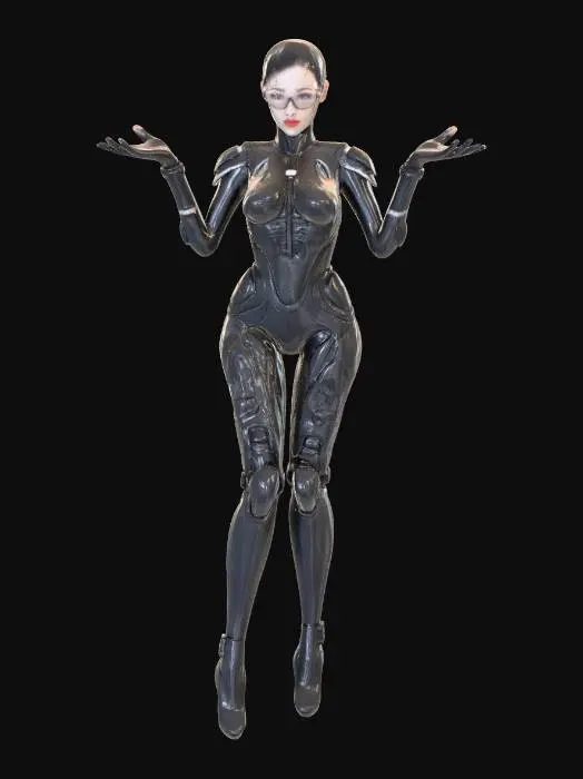 3D model for Cyborg woman model 01