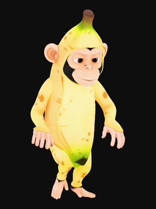 3D model for Banana Monkey Mischief