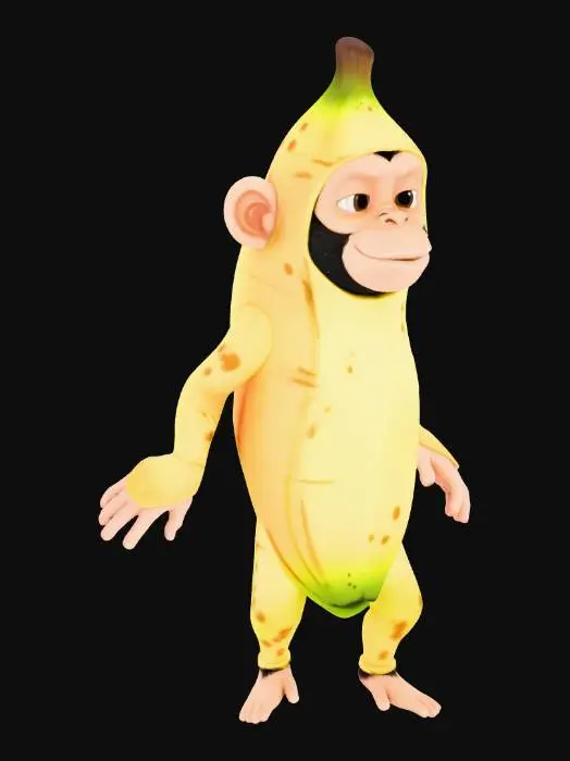 3D model for Banana Monkey Mischief