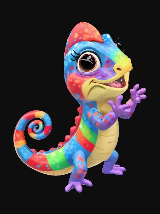 3D model for Colorful Chameleon