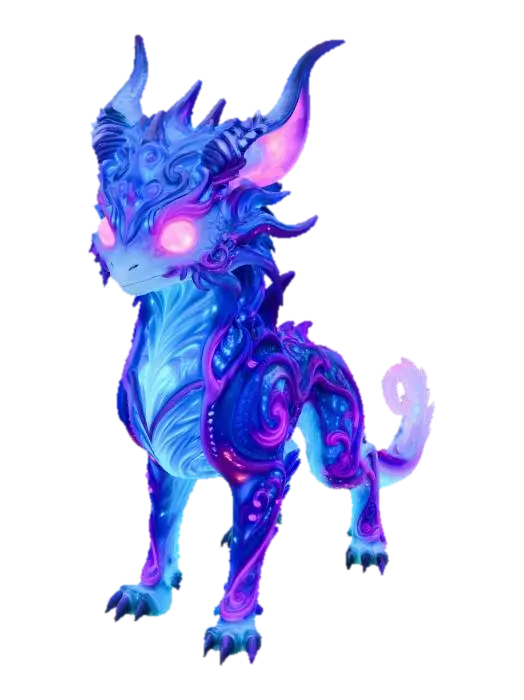 Luminous Dreamscale - Serpentine 3D model, vytvořený pomocí AI