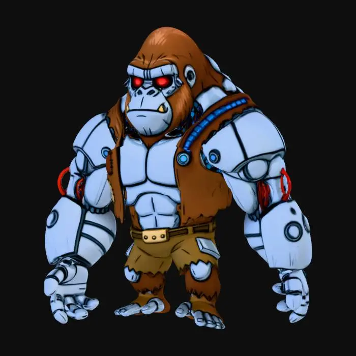 3D model for Cyber Gorilla Warrior