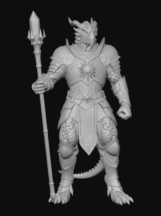 3D model for Dragonborn Cleric