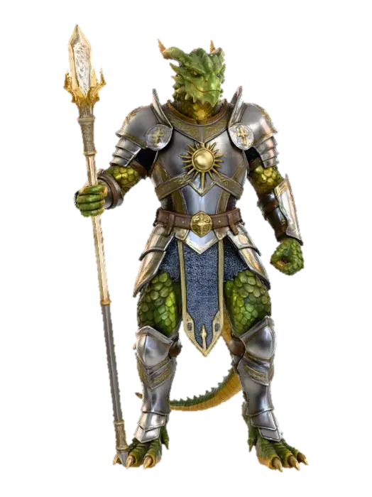 由 bravo320.zf 制作的 Dragonborn Cleric — 使用 Meshy AI 3D 生成器制作，免费下载 FBX OBJ GLB STL