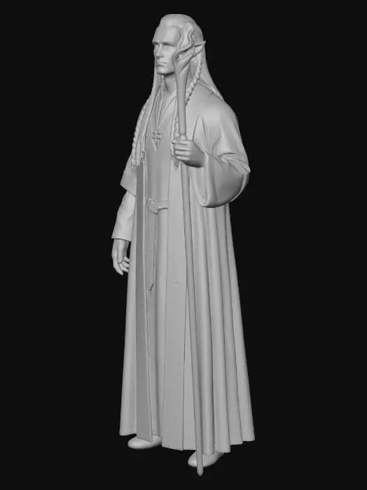 3D model for Elf Cleric Full body
