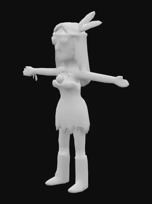 3D model for Character with Staff