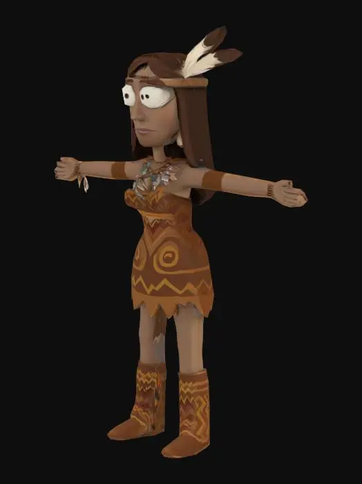 3D model for Character with Staff