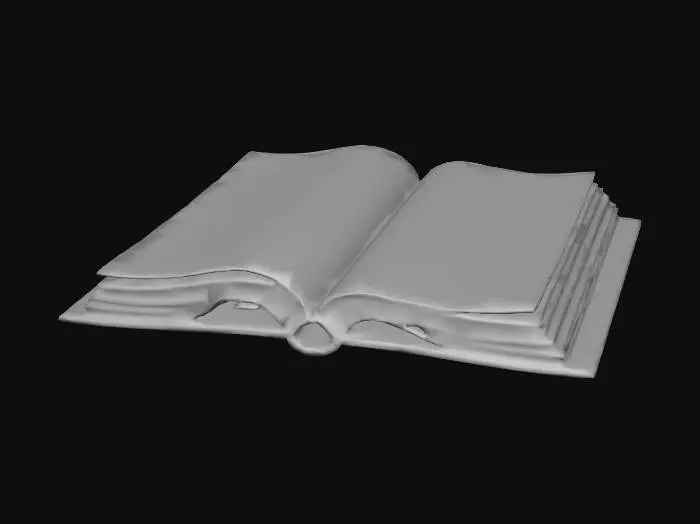 3D model for modelo 3D realista de un libro abierto con el diseño de tu empresa ficticia “Rica Lectura”.
La portada: tiene textura de cuero suave con el título “Rica Lectura” grabado en relieve junto a un pequeño ícono de libro.
 Las hojas: son translúcidas y comestibles, inspiradas en oblea o gelatina fina, con un tono claro y natural.
En una de las páginas aparece el manuscrito:
“La lectura es más llamativa cuanto se saborea la historia”
El conjunto tiene una iluminación cálida y suave, resaltando la textura comestible de las hojas y el acabado artesanal de la cubierta.