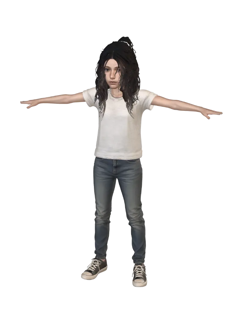 women - Rigging 3D model, vytvořený pomocí AI