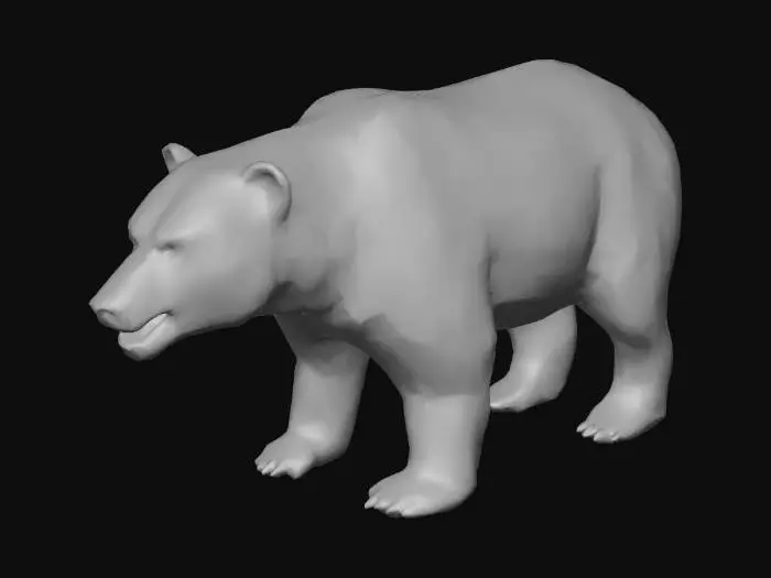 3D model for Highly detailed semi-realistic Grizzly Bear