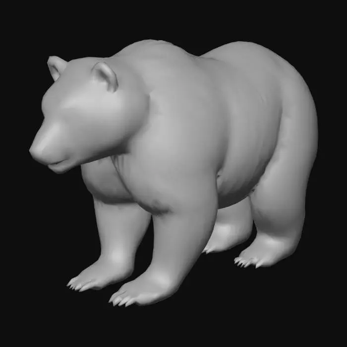 3D model for Highly detailed semi-realistic Grizzly Bear