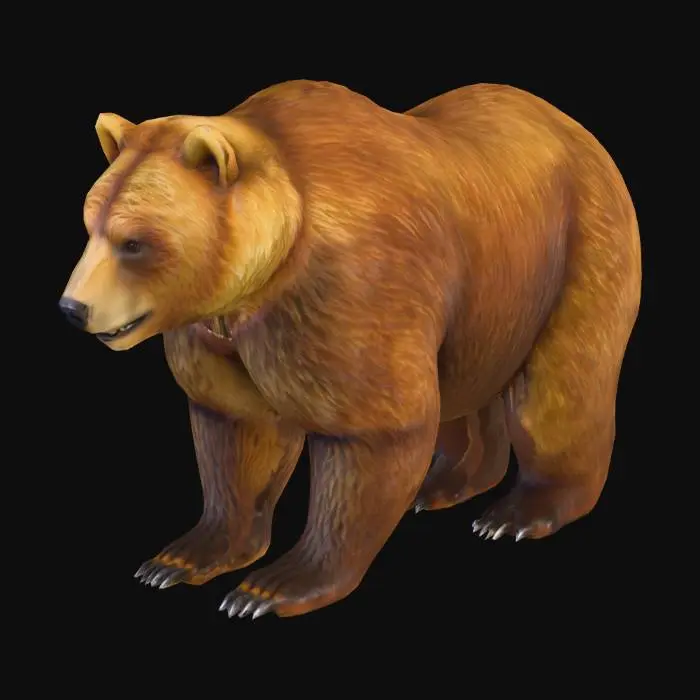 3D model for Highly detailed semi-realistic Grizzly Bear