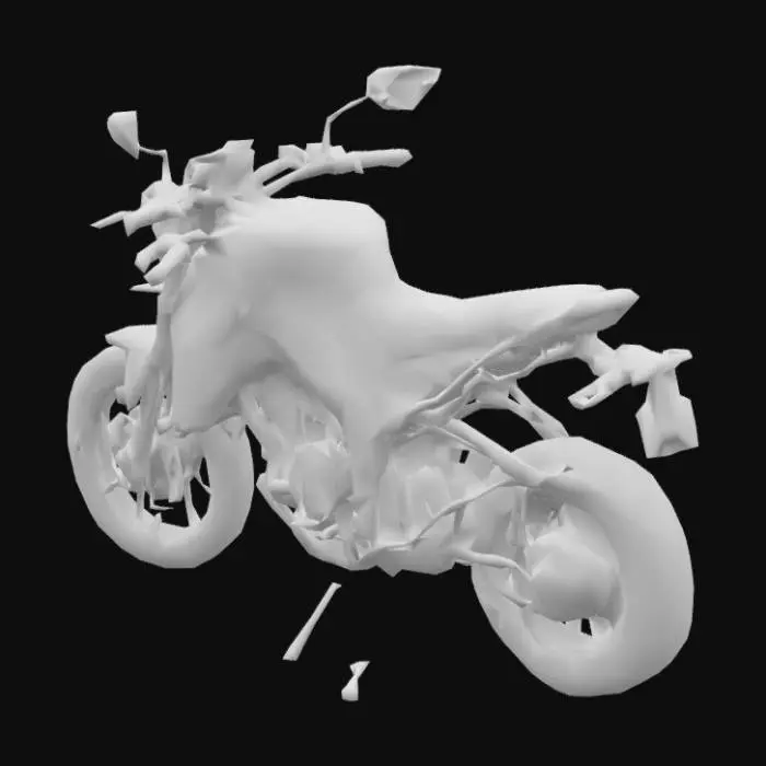 3D model for A 125 CC commuter bike which have broad aerodynemics like yamaha MT and projector headlight with led setup,with dual channel ABS,150 rear tyre and 110 front tyre, upsidedown USD forks and monter like headlight setup
