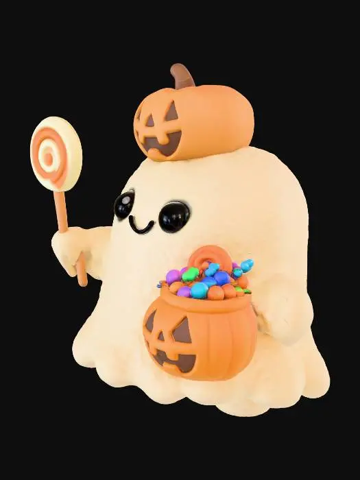 3D model for Puffkin Ghost, #Halloween2025#
