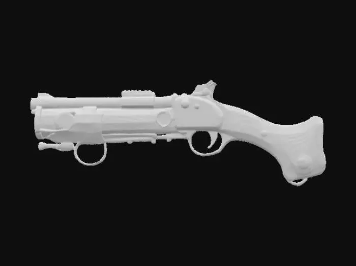 3D model for A nuclear powered flintlock pistol, #ChronoForgeWeapon#