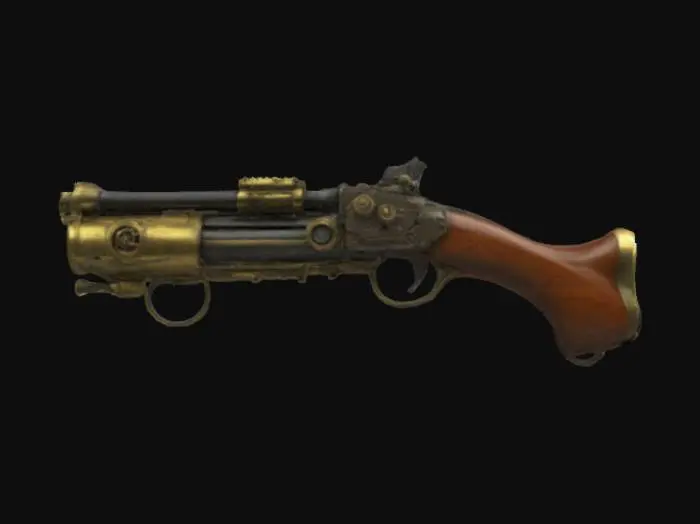 3D model for A nuclear powered flintlock pistol, #ChronoForgeWeapon#