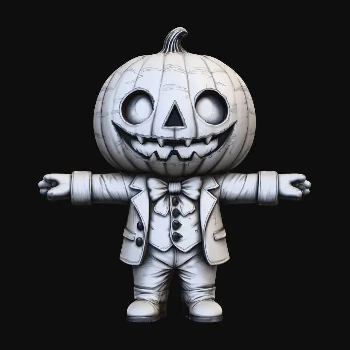 3D model for Pumpkin Gentleman, #Halloween2025#