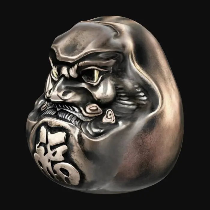 3D model for Silver Daruma Charm
