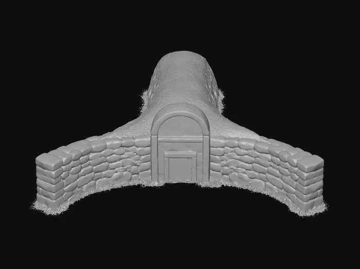 3D model for Grass-Covered Stone Passageway Model